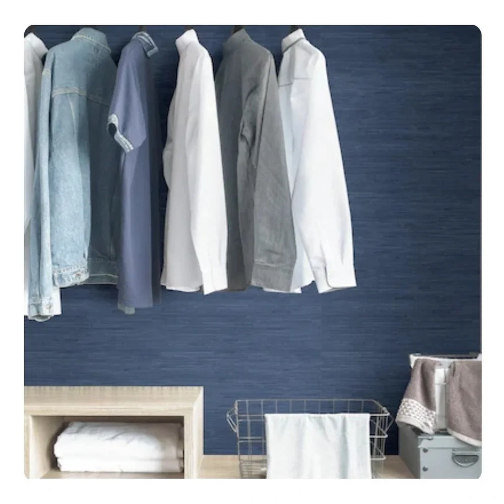 Scott Living Seagrass Indigo Peel Stick Textured Wallpaper 30.75 Sq Ft 2 Rolls